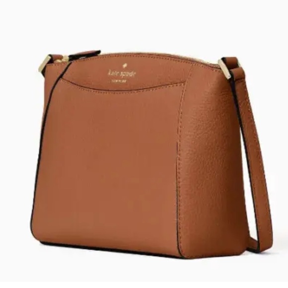 New Kate Spade Monica Pebbled Leather Crossbody Warm Gingerbread - Picture 3 of 4